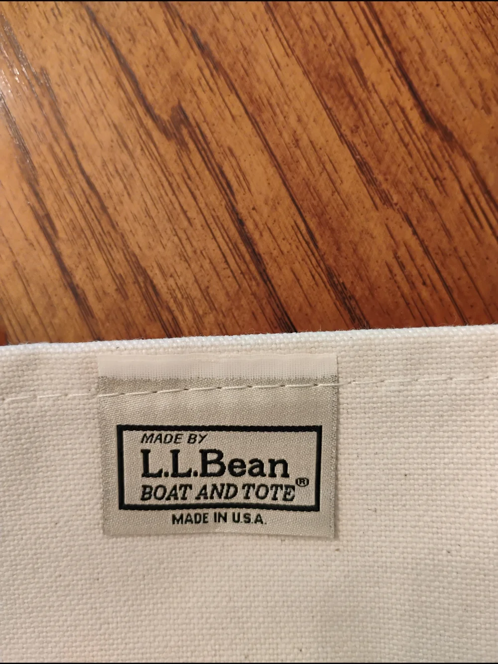 L.L. Bean Navy & Cream Boat and Tote Canvas Bag - Monogrammed C